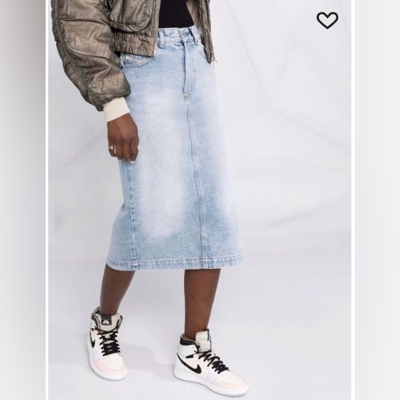 Diesel Dresses & Skirts - Diesel De-Ronny five pocket denim pencil skirt with back slit light blue W 31